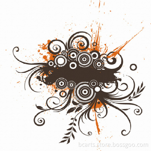 Home decoration modern art abstract glass painting designs